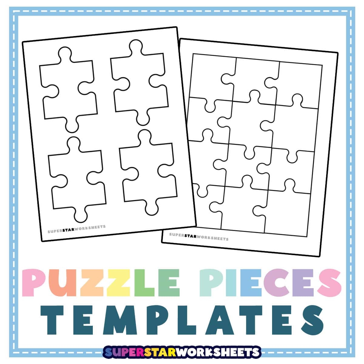 Puzzle Piece Template Superstar Worksheets Puzzle Piece Template Superstar Worksheets