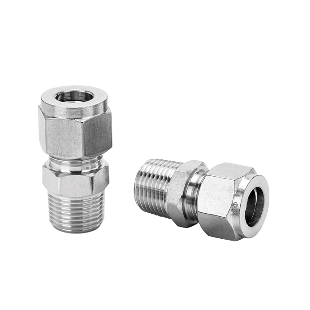 Pysrych 304 Stainless Steel Compression Fitting 1 4 OD X NPT Copper EBay
