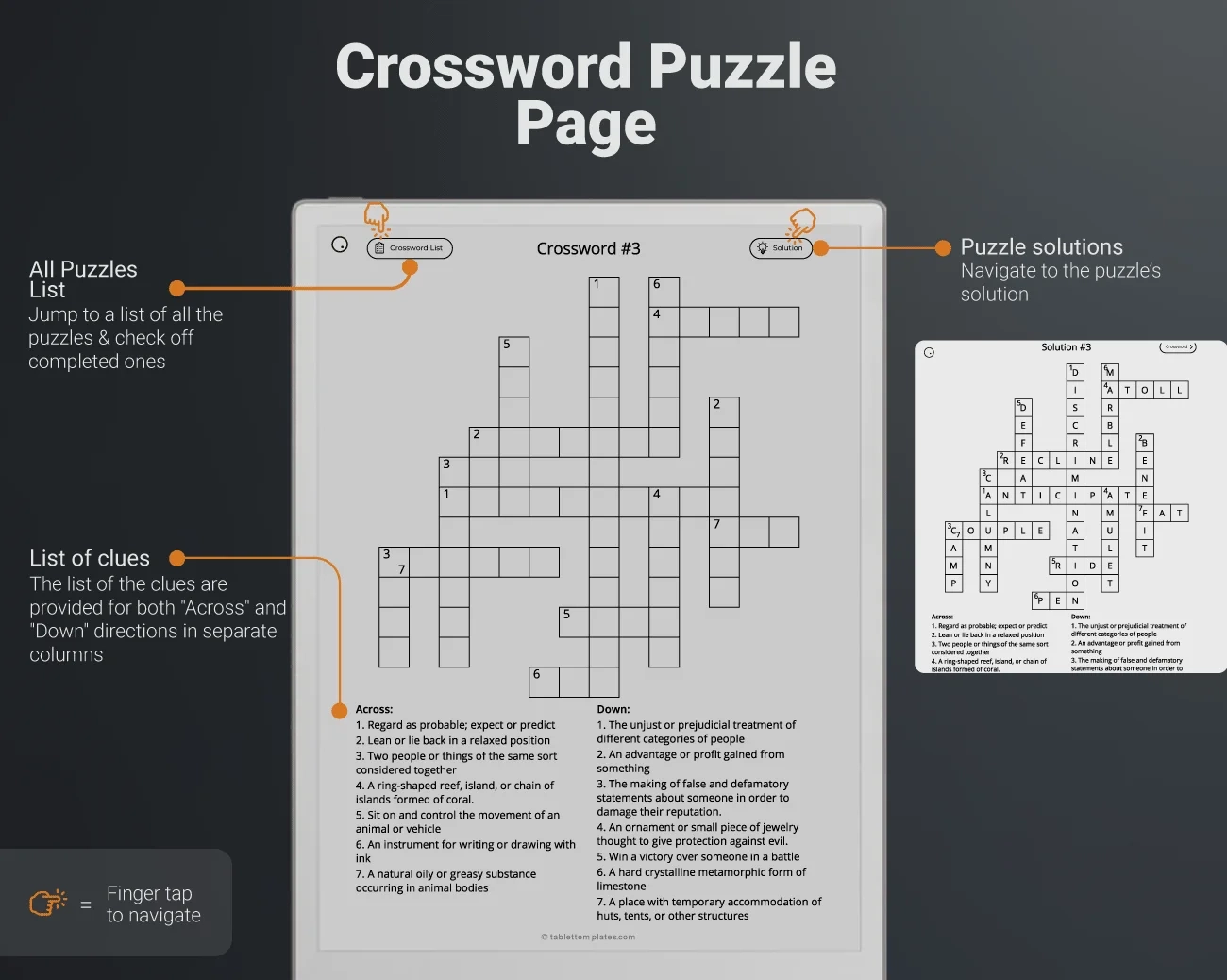 ReMarkable Paper Pro Crossword Puzzle Games Bundle TabletTemplates