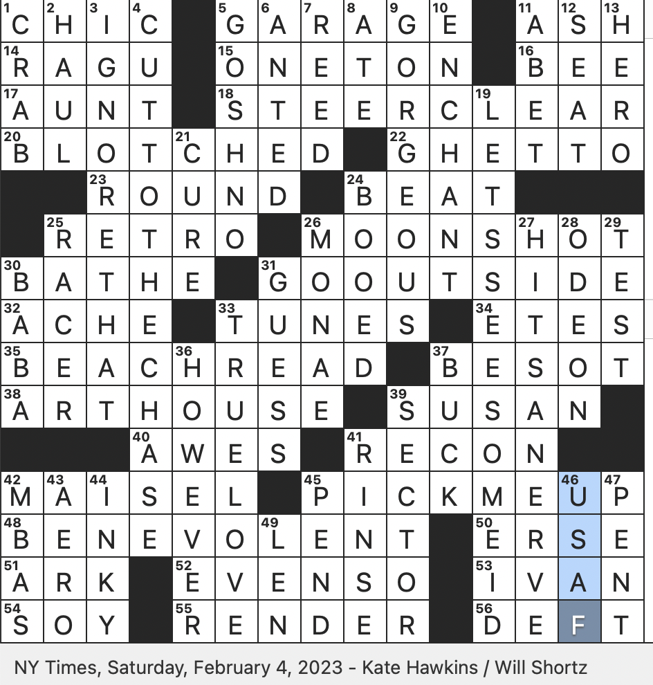 Rex Parker Does The NYT Crossword Puzzle Chocolate Brand With The Slogan Irresistibubble SAT 2 4 23 Tupac s Gospel Summer Novel Typically One Of A Set In An Accordion 