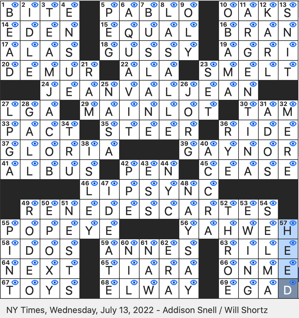Rex Parker Does The NYT Crossword Puzzle Classic Beer Of The Pacific Northwest Familiarly WED 7 13 22 French Explorer Of The Great Lakes Feature On The Right Side Of The