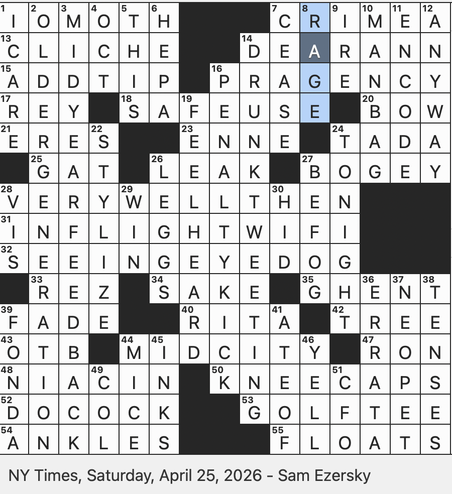 Rex Parker Does The NYT Crossword Puzzle Kids These Days Speakers SAT 4 25 26 Showy Insect With Dark Eyespots On Its Wings War Of 1812 Treaty Locale Start Of