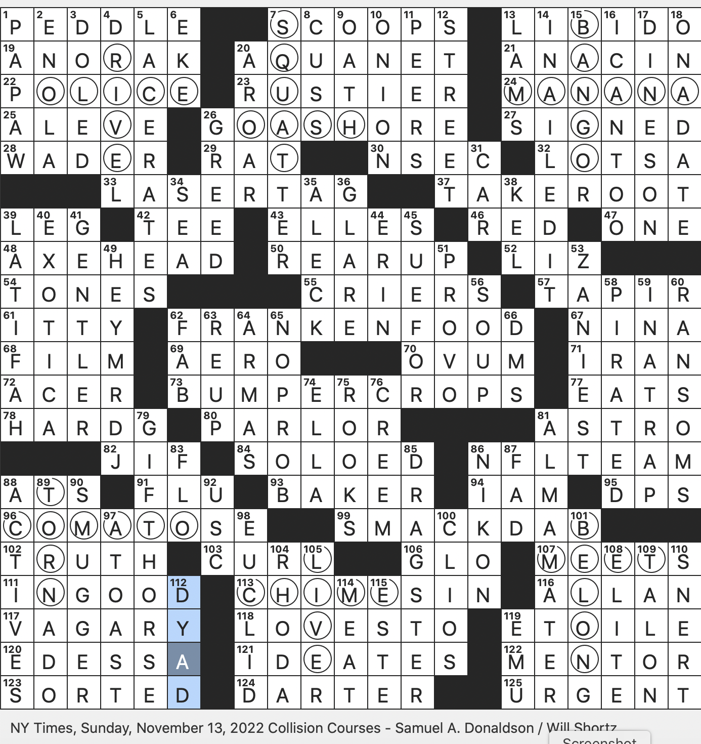 Rex Parker Does The NYT Crossword Puzzle Lab engineered Fare Facetiously SUN 11 13 22 1993 R B Hit With The Lyric Keep Playin That Song All Night Mesopotamian Metropolis Tree Of