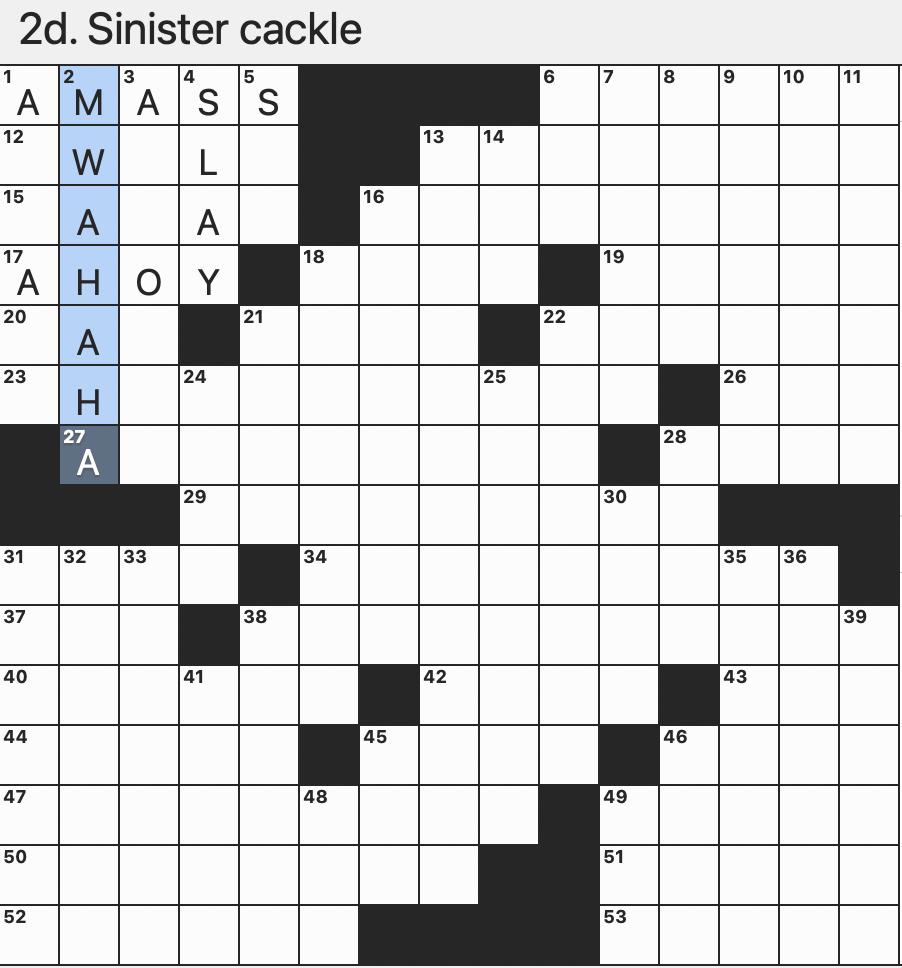 Rex Parker Does The NYT Crossword Puzzle Right In British Lingo SAT 6 13 26 Lovingly In A Score Sinister Cackle Retired Rapper Azalea Many A Modern Chess playing Program 