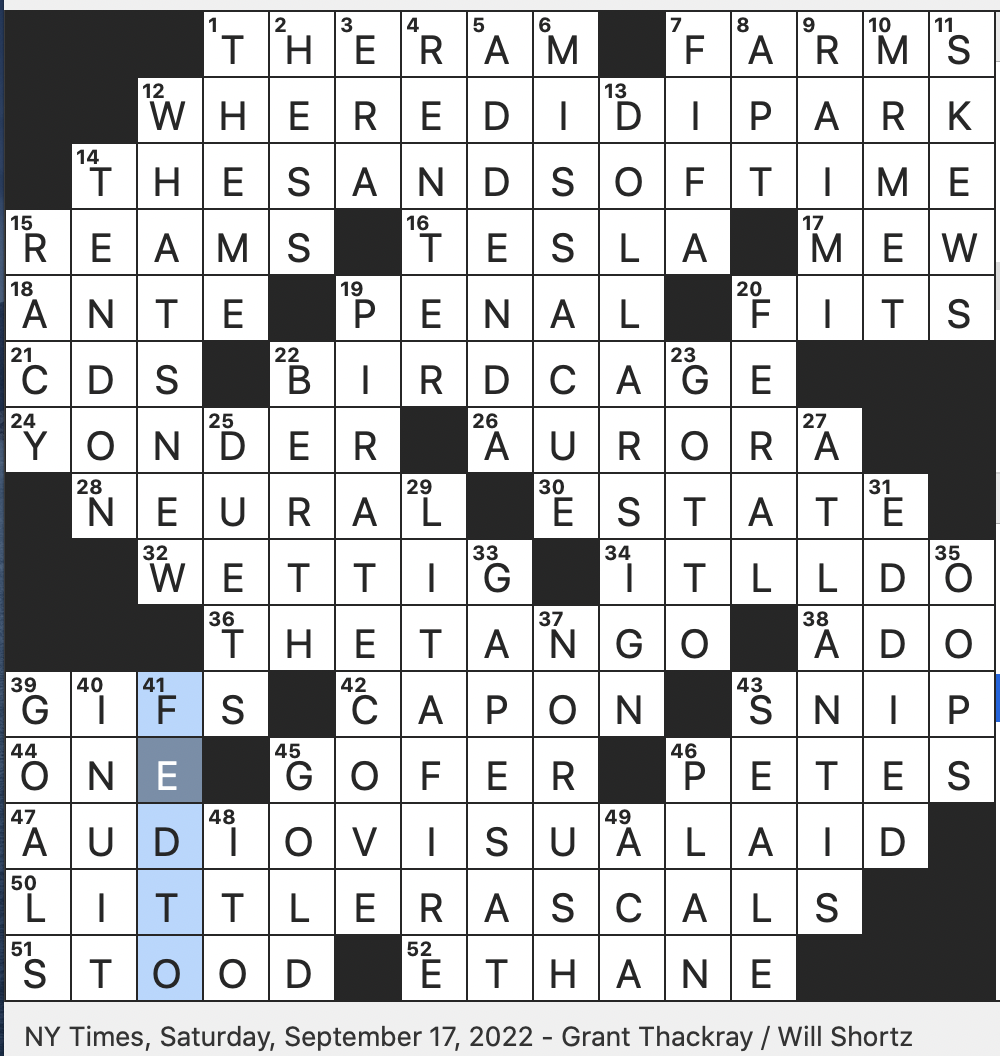 Rex Parker Does The NYT Crossword Puzzle Rooster Raised For Eating SAT 9 17 22 Org Running Global Championships Since 1930 Mascot Whose Head Is A Baseball In Which Nunavut Means Our Land Role In 2020 s Trial Of The Chicago 7 Performs 