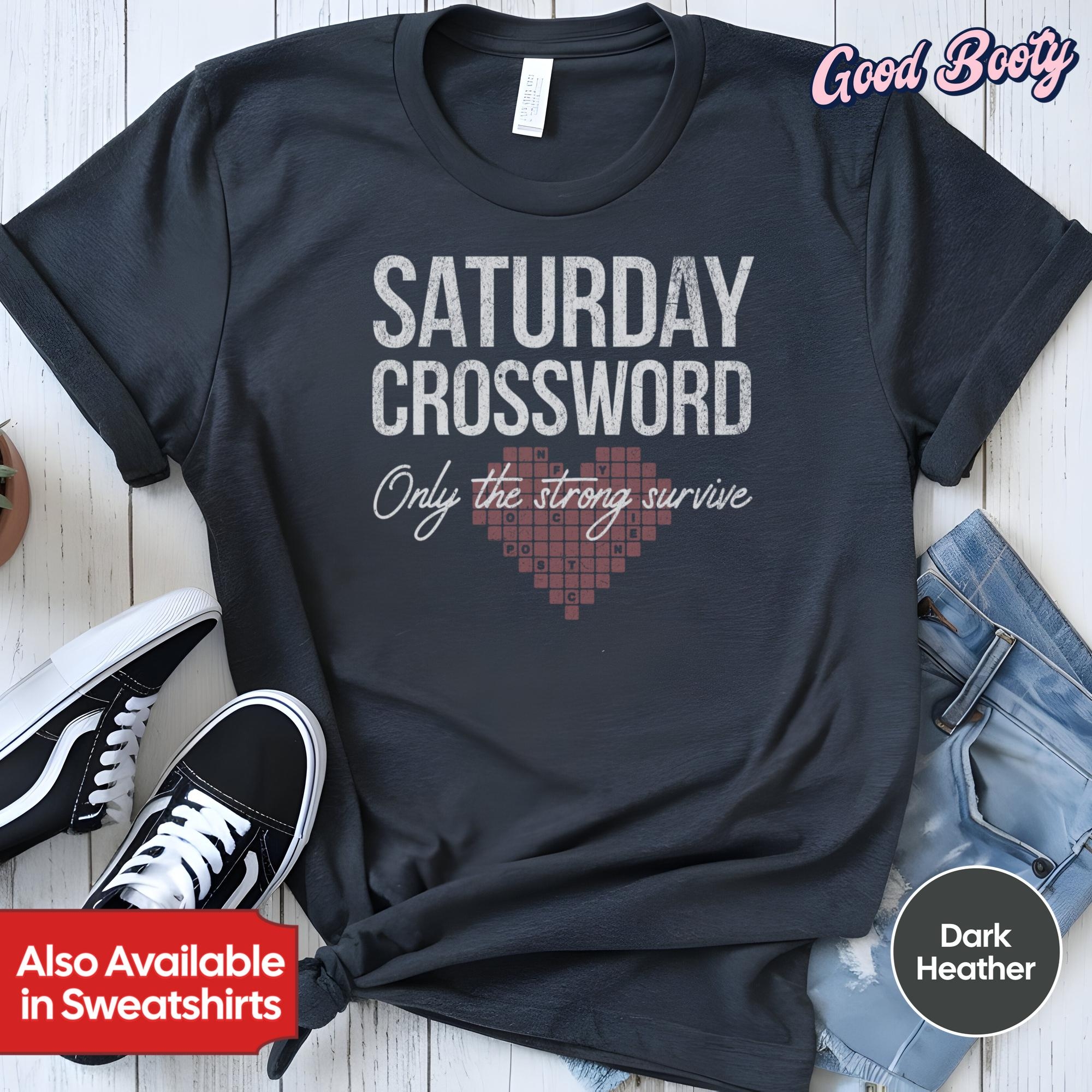 Saturday Crossword Puzzle Tee Expert Solver Gift Etsy Israel
