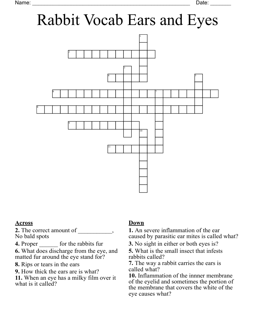 Sensory Crossword WordMint
