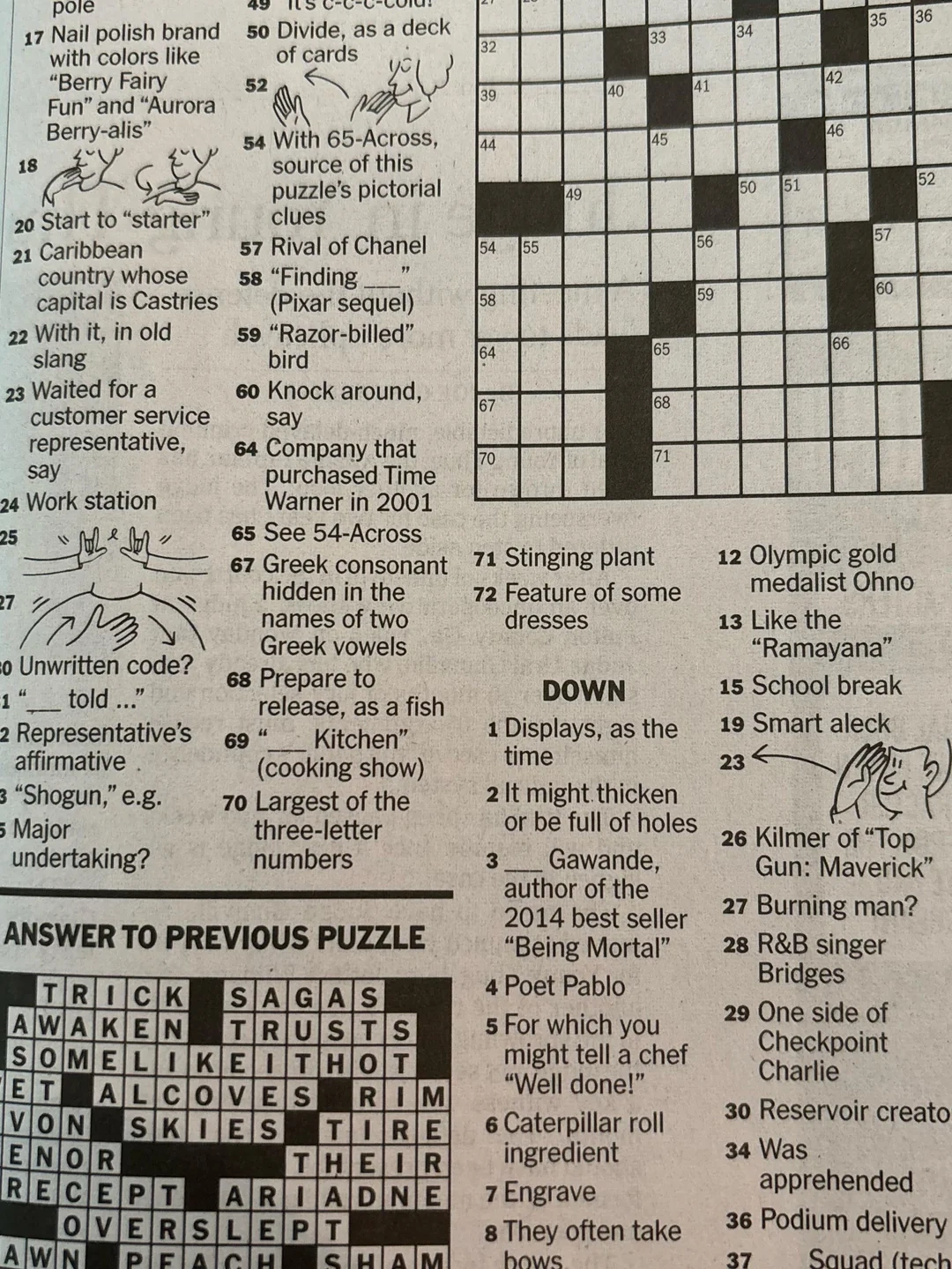 Sign Language Clues In Today s NYT Crossword R mildlyinteresting