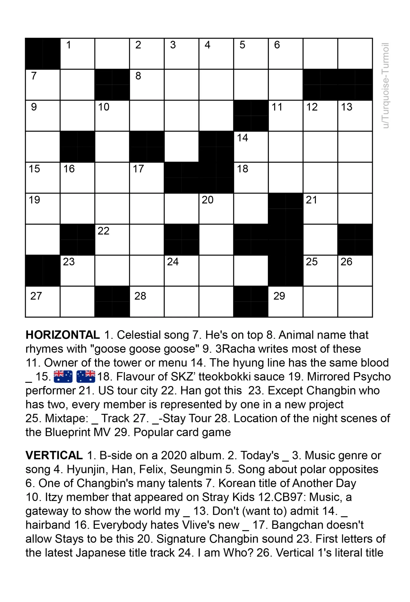 Since It s The Weekend Here Is My SKZ Crossword Puzzle 2 R straykids