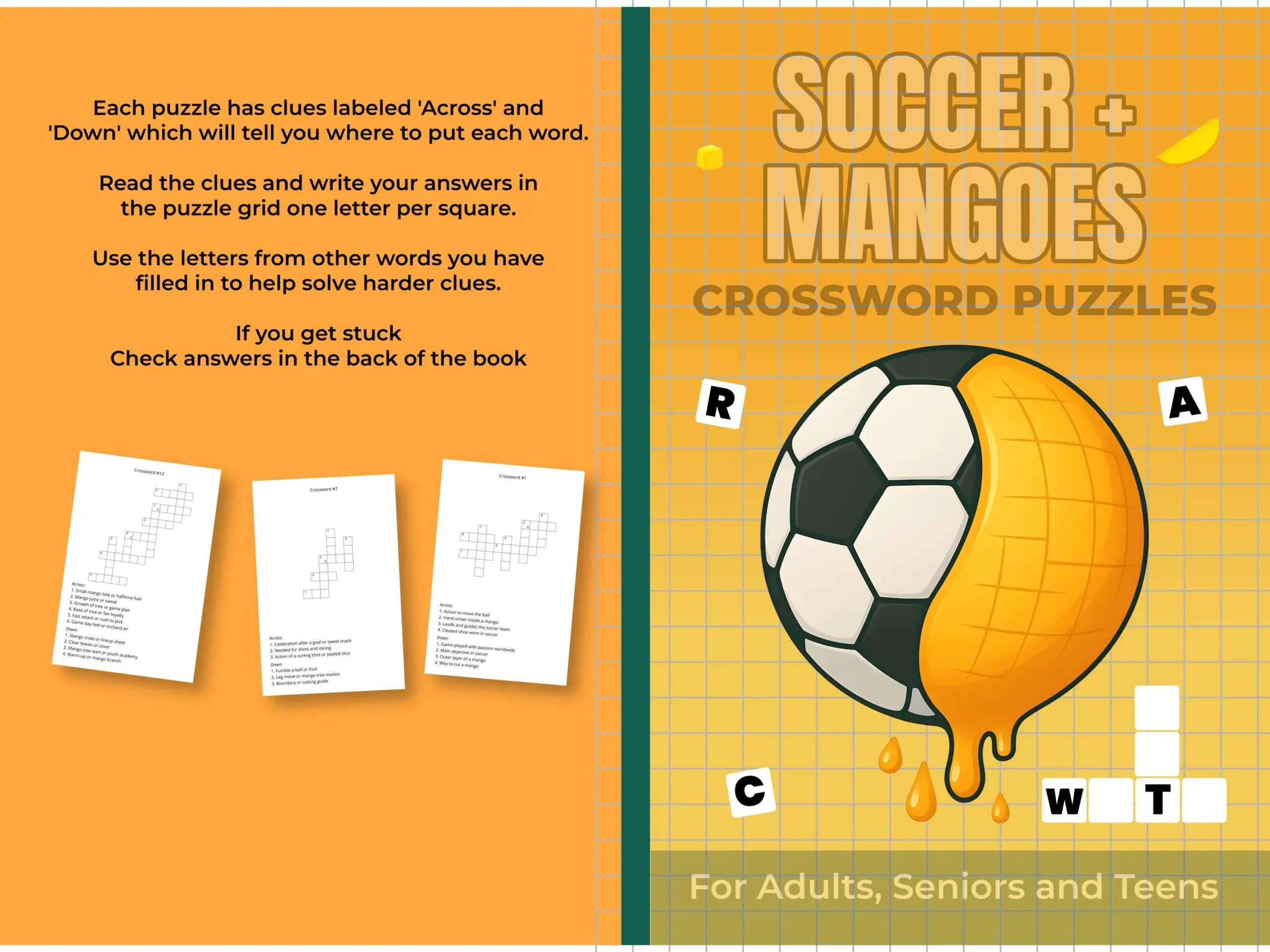 Soccer Mangoes Crossword Puzzle Book 2026 World Cup Prep Etsy