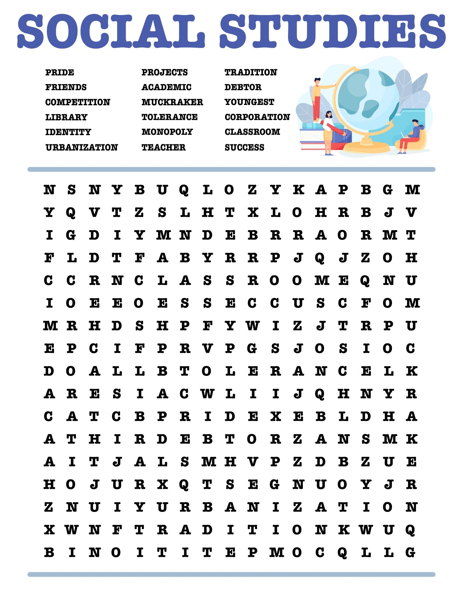 Social Studies Word Search 12 Free PDF Printables Printablee