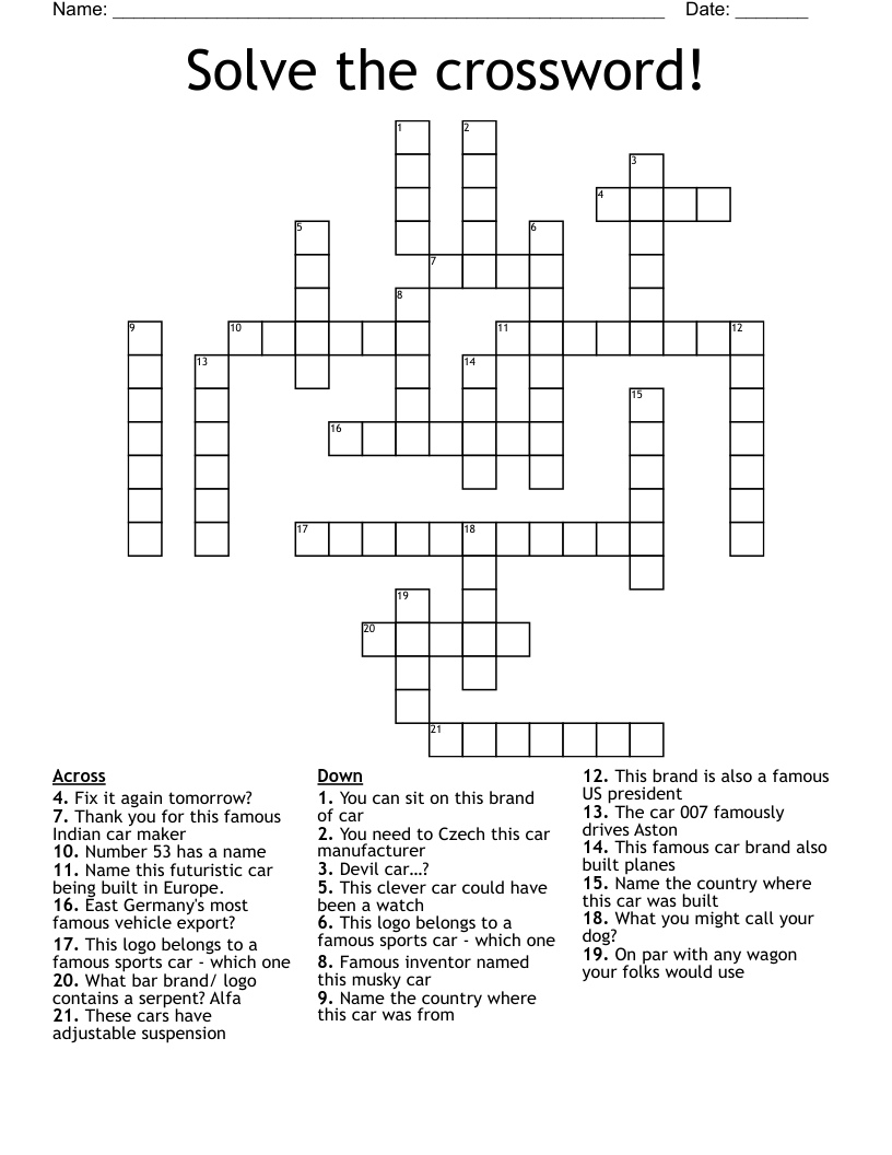 Solve The Crossword WordMint
