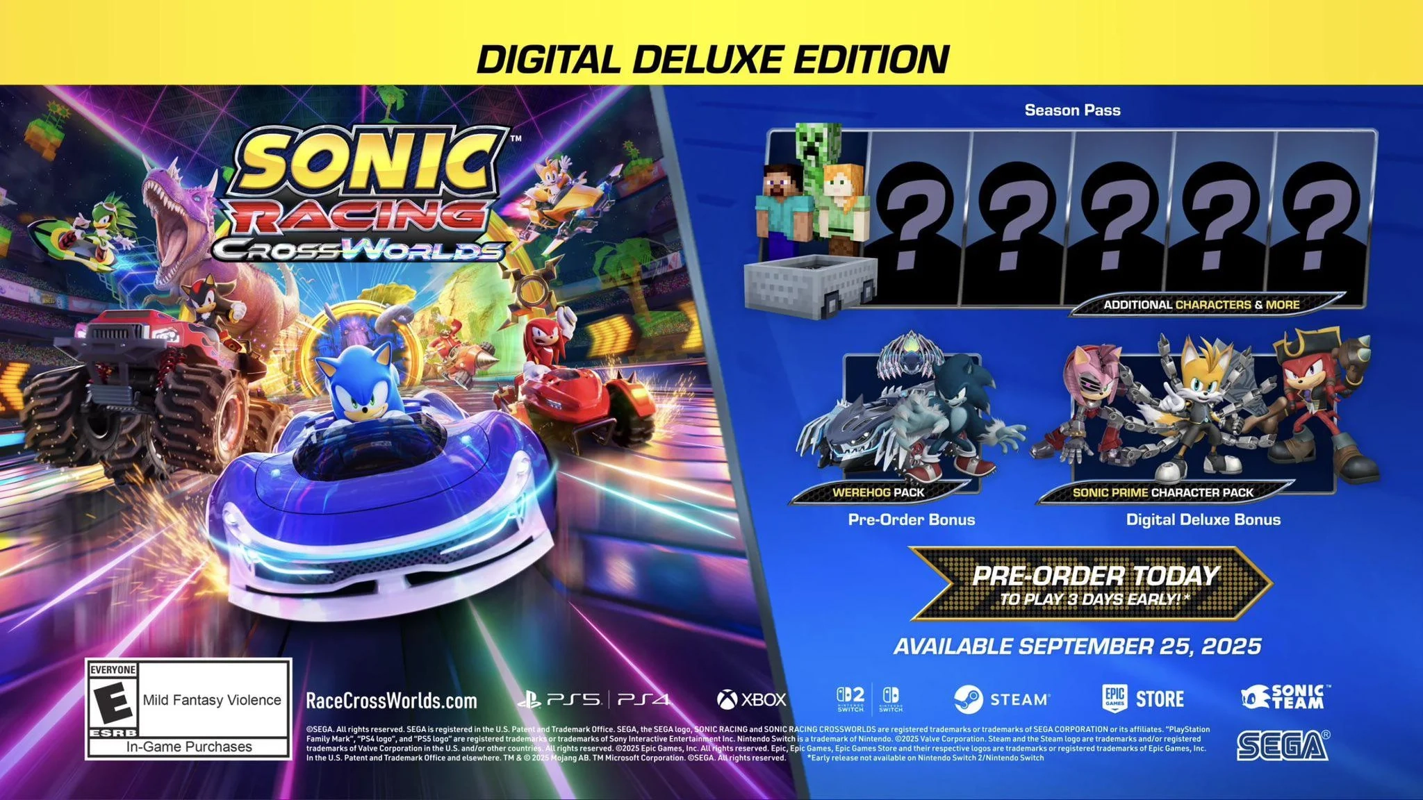 Sonic Racing CrossWorlds Digital Deluxe Edition Details R SonicTheHedgehog