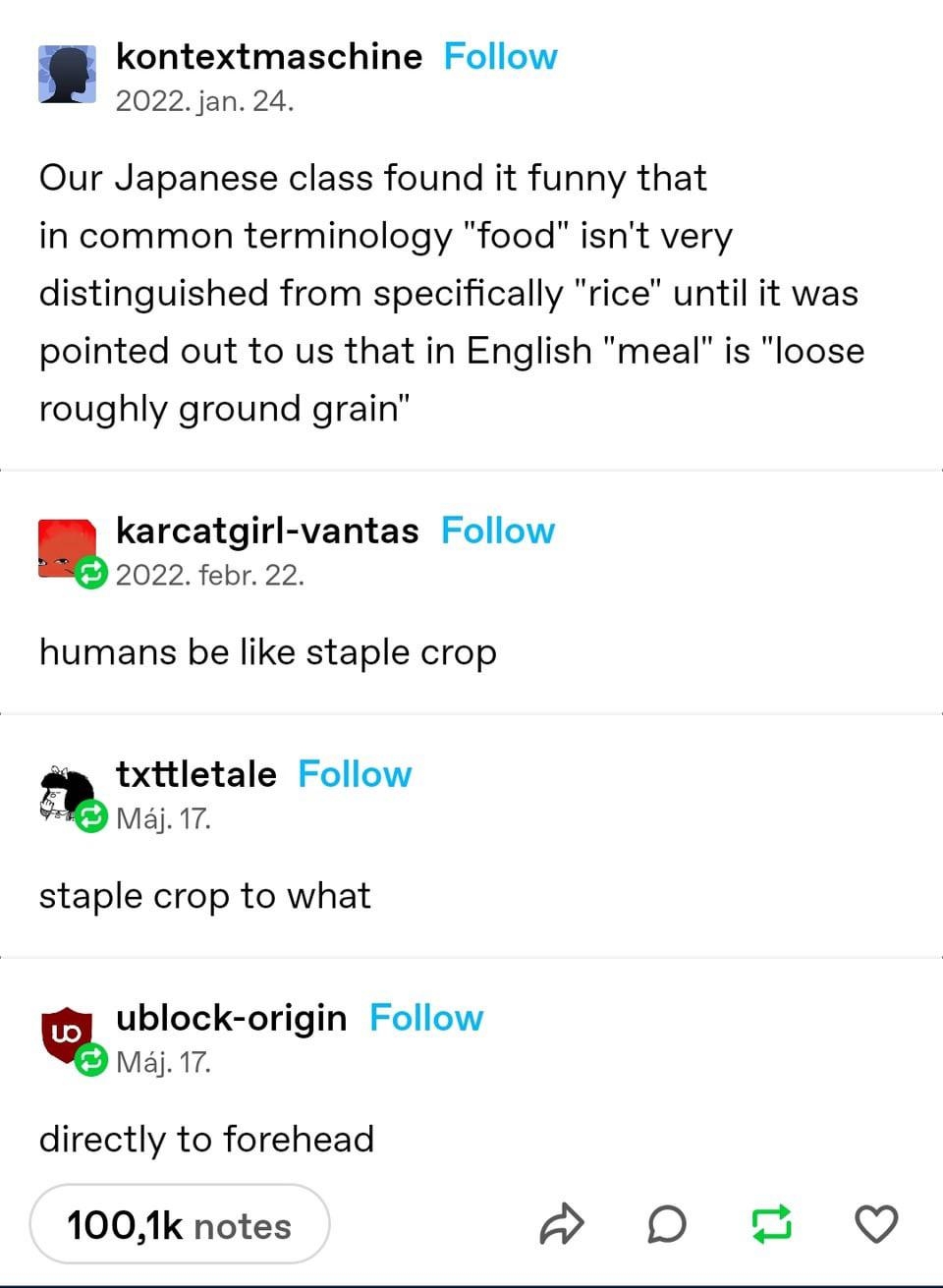 Staple Crops R CuratedTumblr