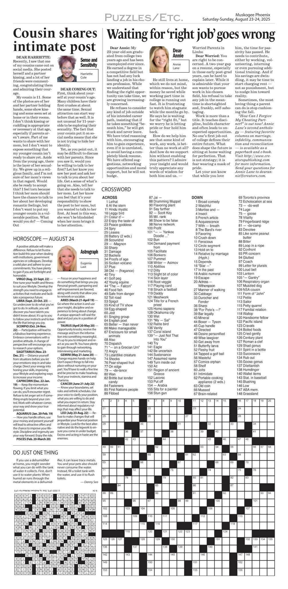 Sunday Puzzles Etc 08 24 2025 Community Muskogeephoenix