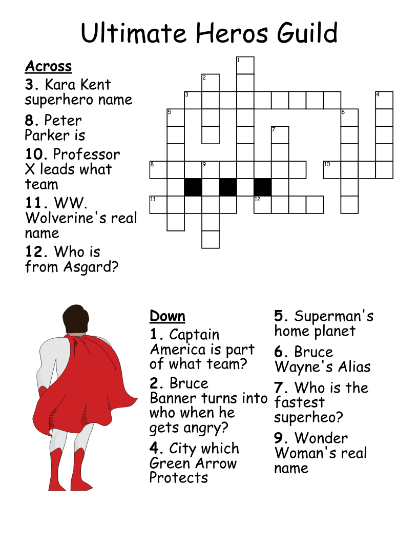 Superman Crossword WordMint