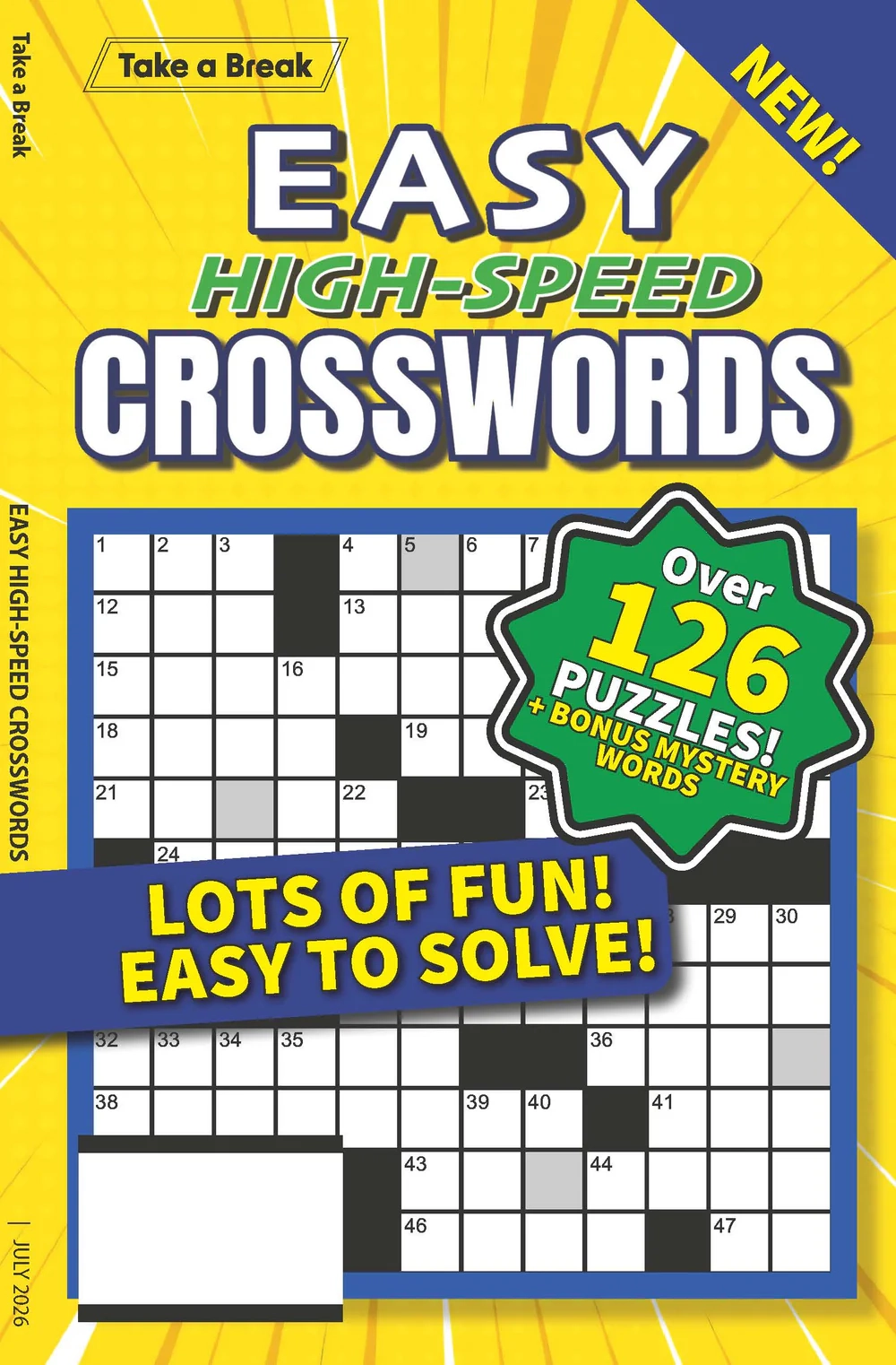 Take A Break Easy High Speed Crossword 26 05 01 Over 126 Puzzles Magazine Shop US