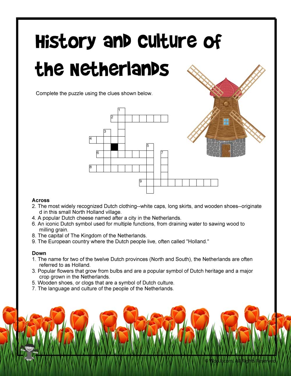 The History And Culture Of The Netherlands An Elementary Lesson Plan Woo Jr Kids Activities Children s Publishing