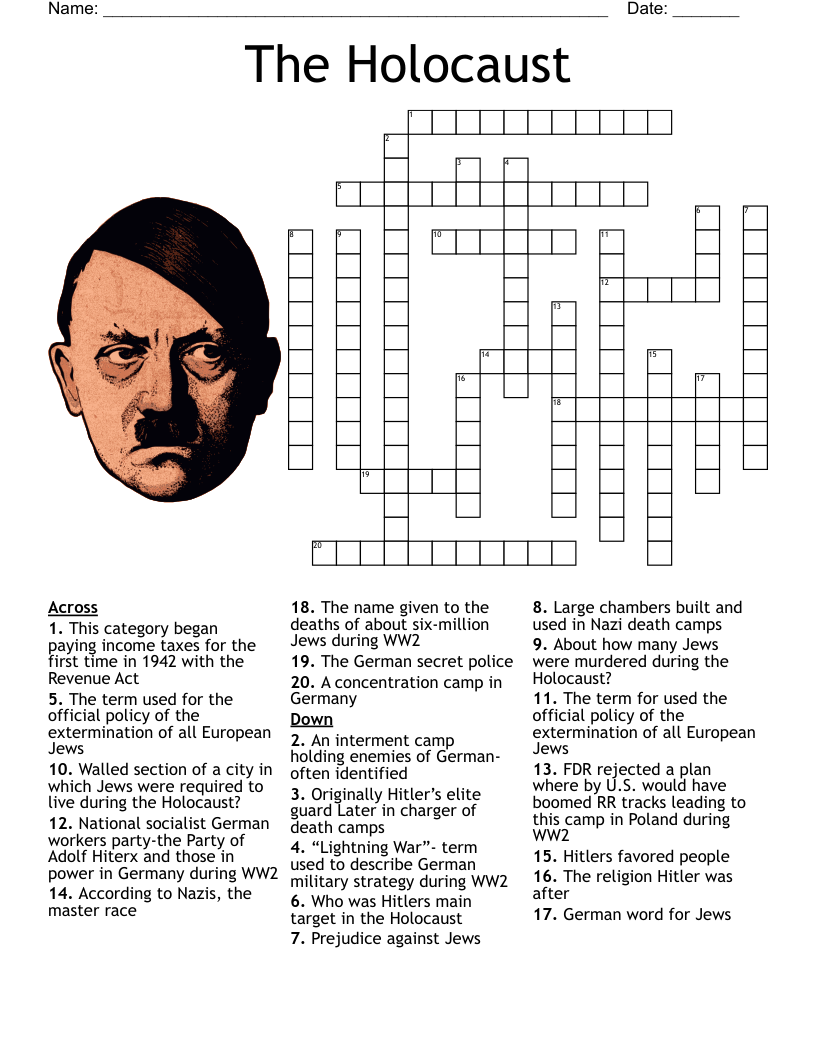 The Holocaust Crossword WordMint