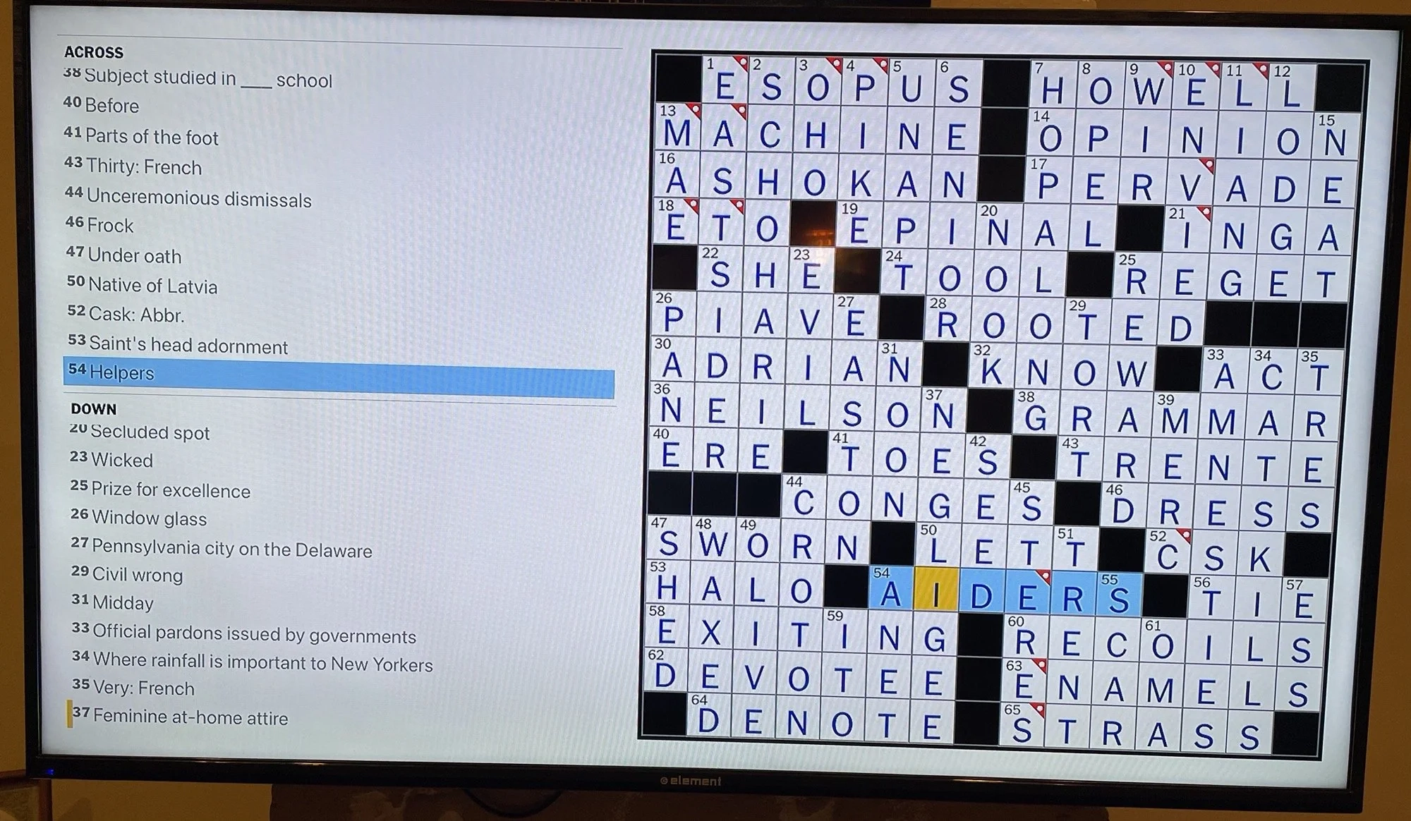 The NYTimes Crossword App Has A party View If You AirPlay It To Apple TV R crossword
