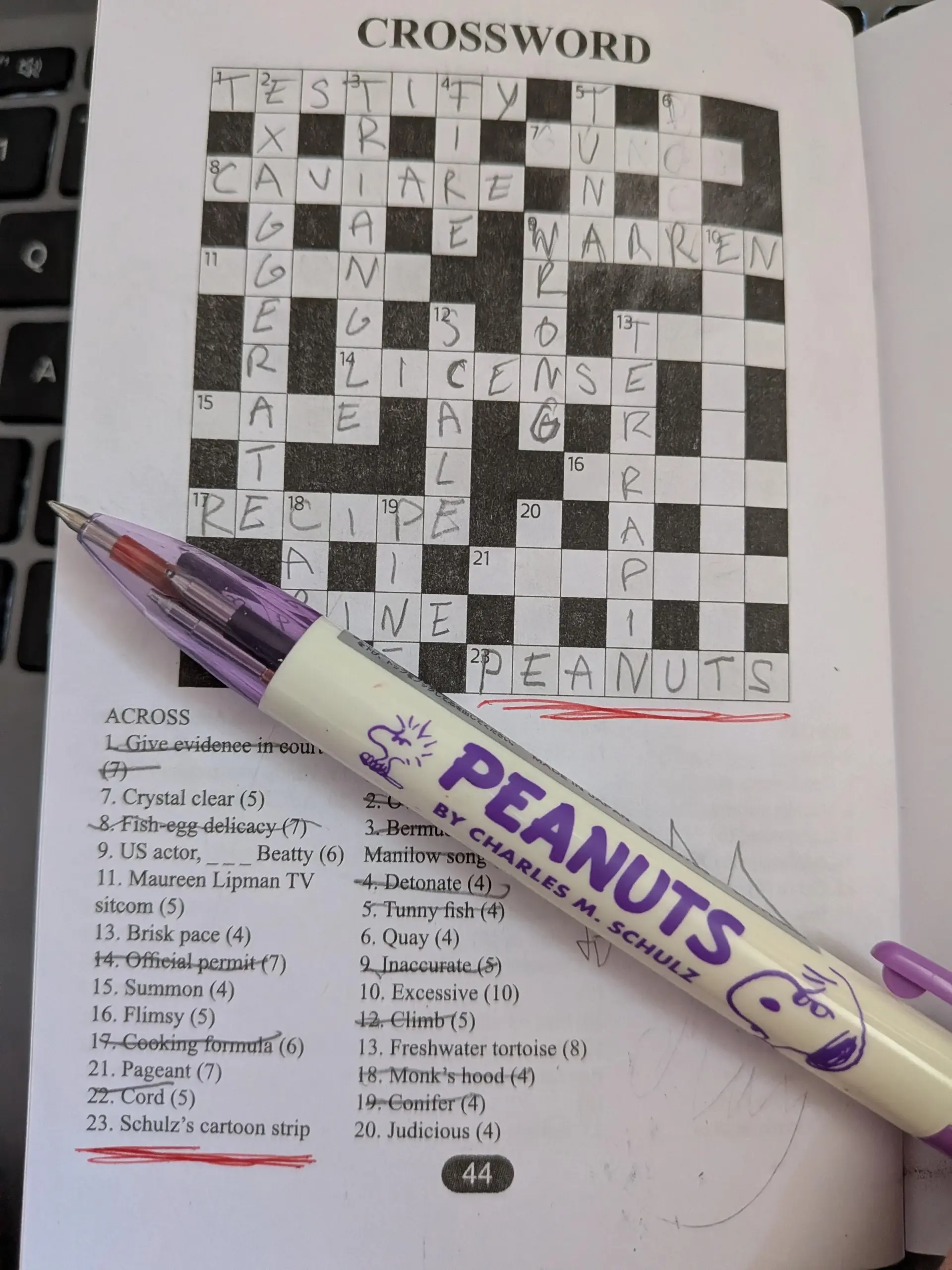 The Pen I Was Using Had The Answer To My Crossword R mildlyinteresting