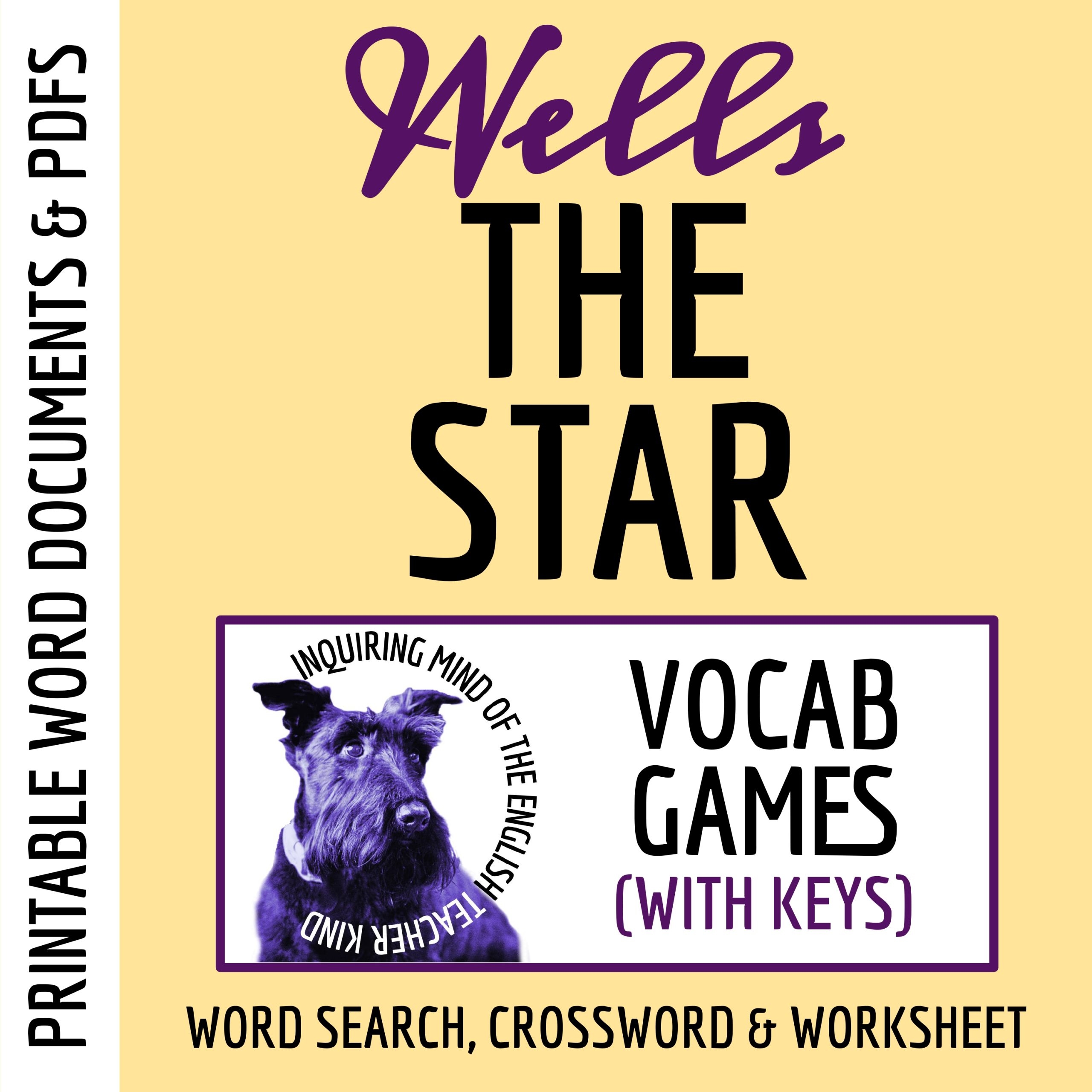 The Star By H G Wells Vocabulary Activities Crossword Puzzle Word Search Made By Teachers