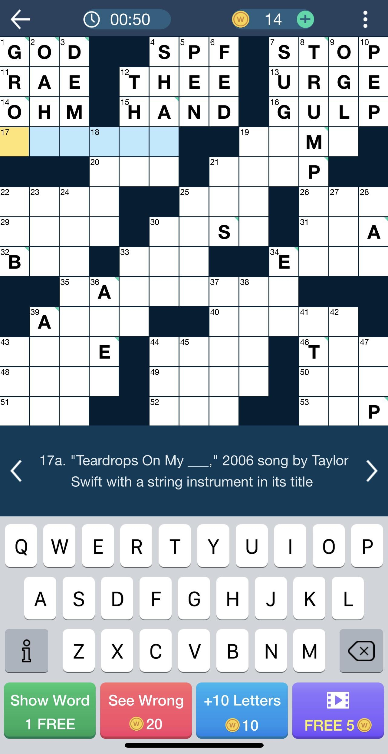 This Clue On My Crossword R TaylorSwift