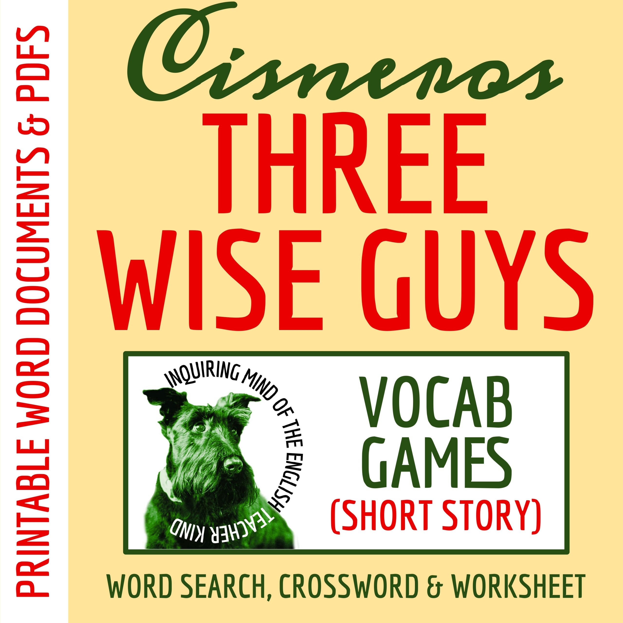 Three Wise Guys By Sandra Cisneros Vocabulary Games Christmas Short Story Made By Teachers