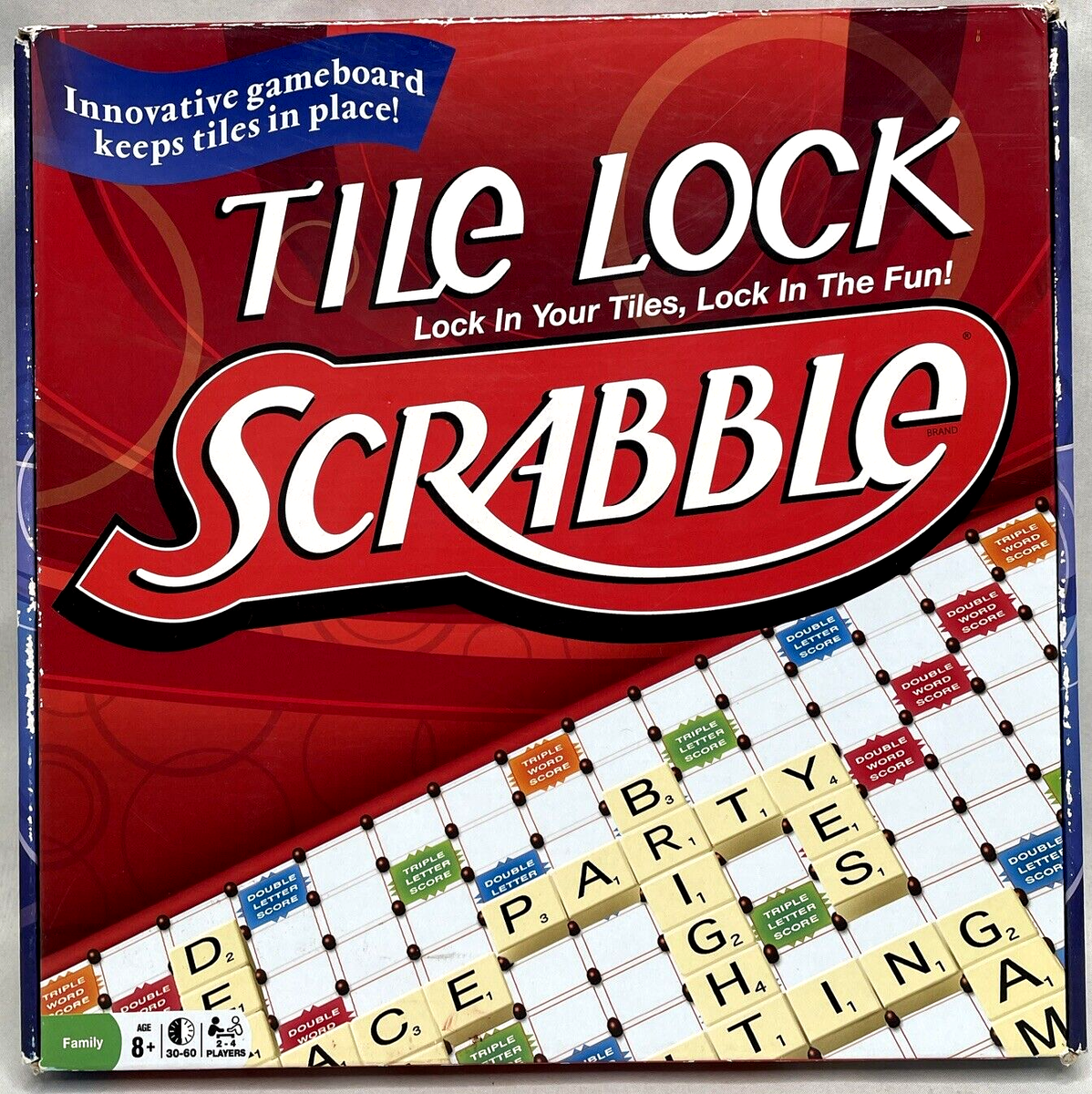Tile Lock Scrabble Crossword Board Game Hasbro Gaming 2 4 Players Complete EUC 9781223063157 EBay