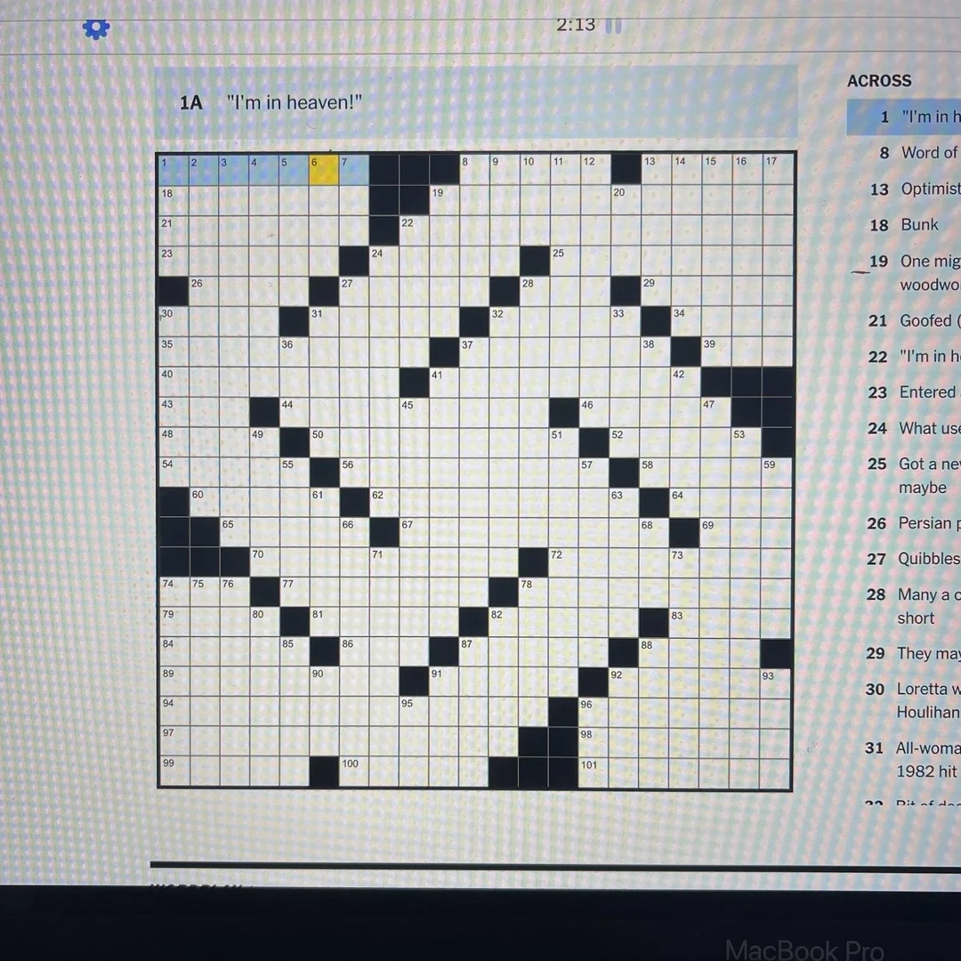 Today s Crossword Lookin A Lil Sus R crossword