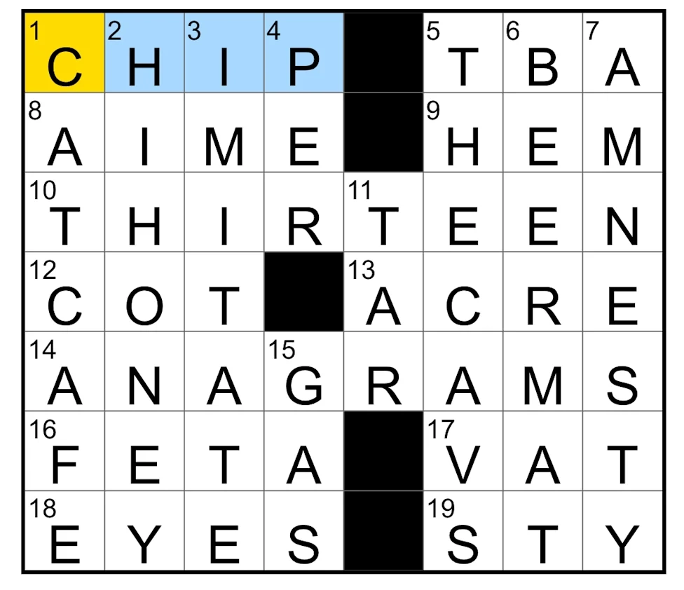 Today s NYT Mini Crossword Answers For Saturday April 25