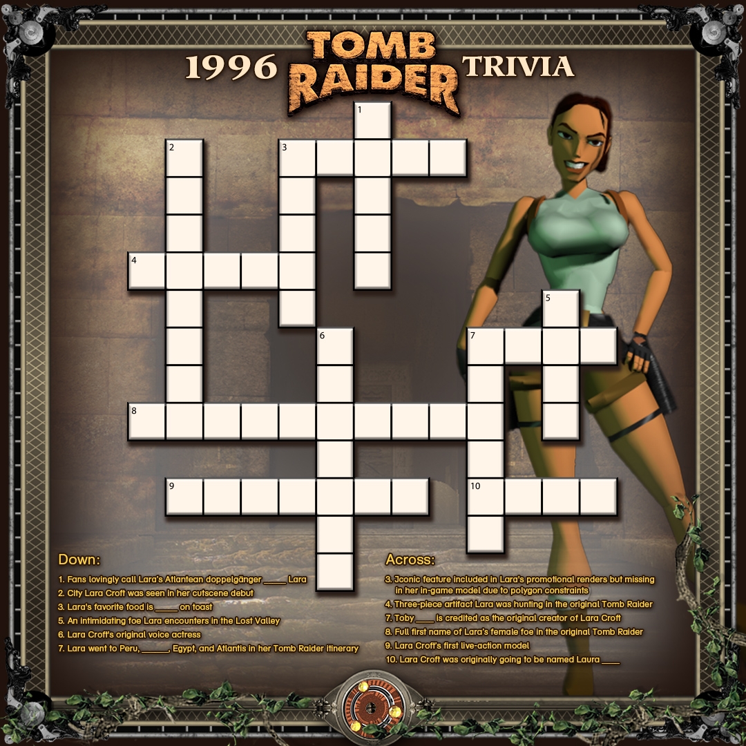 Tomb Raider Crossword Puzzle 1 Tomb Raider Forums