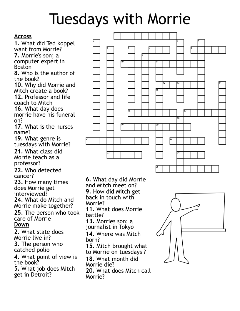 Tuesdays With Morrie Crossword WordMint