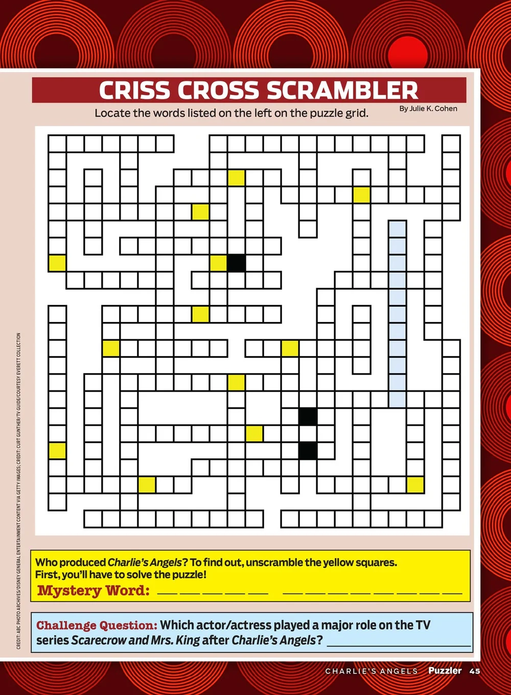 TV Guide Charlie s Angels 50th Anniversary Puzzler Puzzles Honoring Magazine Shop US
