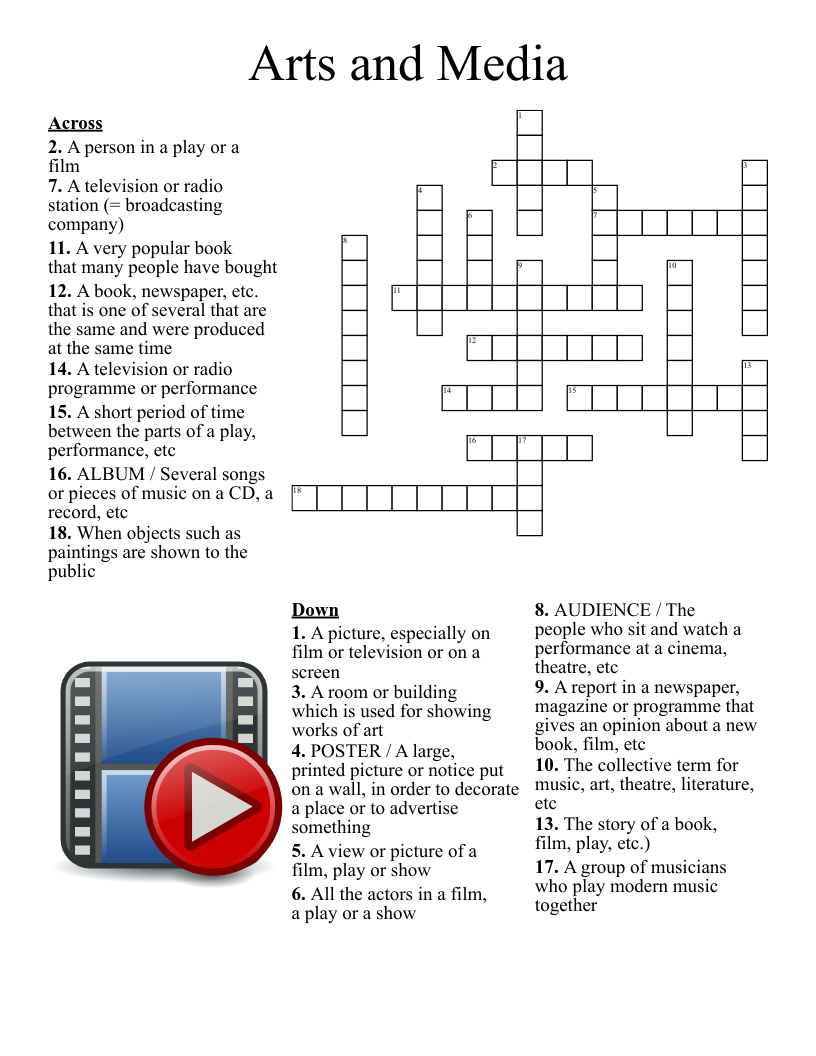 Types Of Media Crossword WordMint