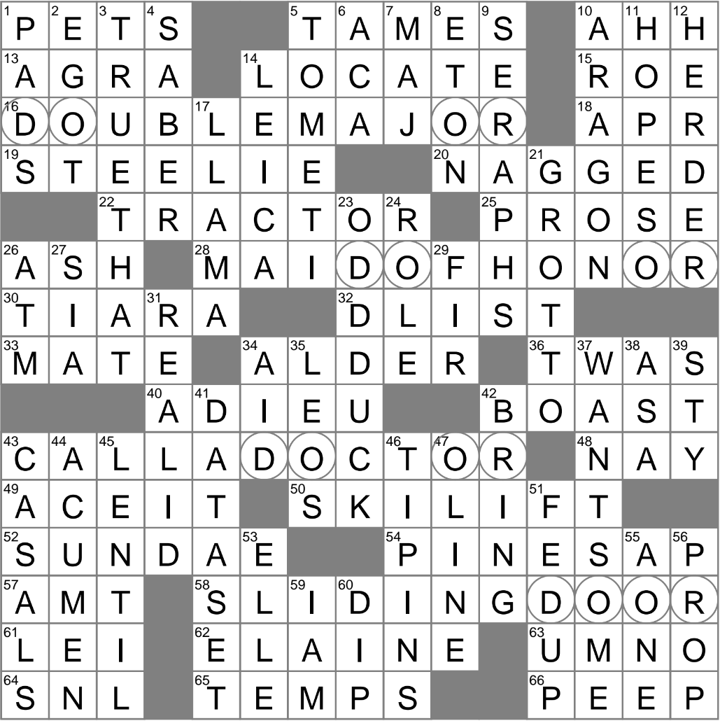 Underground Recess Crossword Clue Archives LAXCrossword