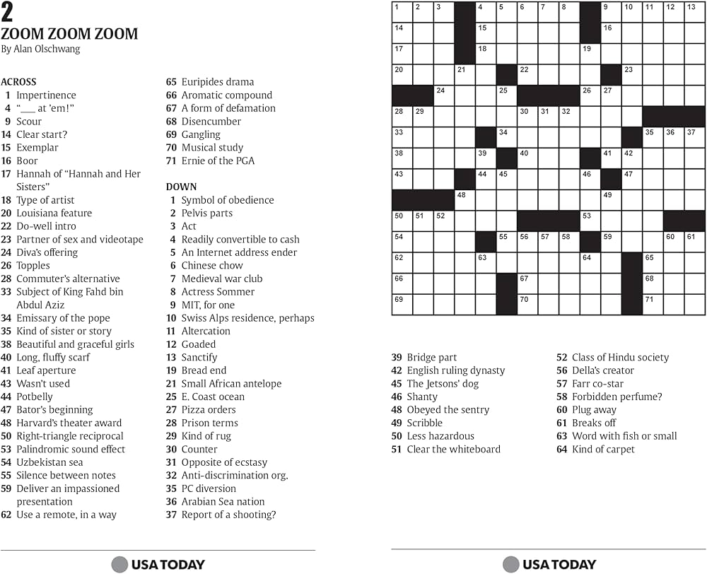 USA TODAY Crossword 200 Puzzles From The Nation s No 1 Newspaper USA Today Puzzles Volume 2 USA TODAY 9780740770326 Amazon Books