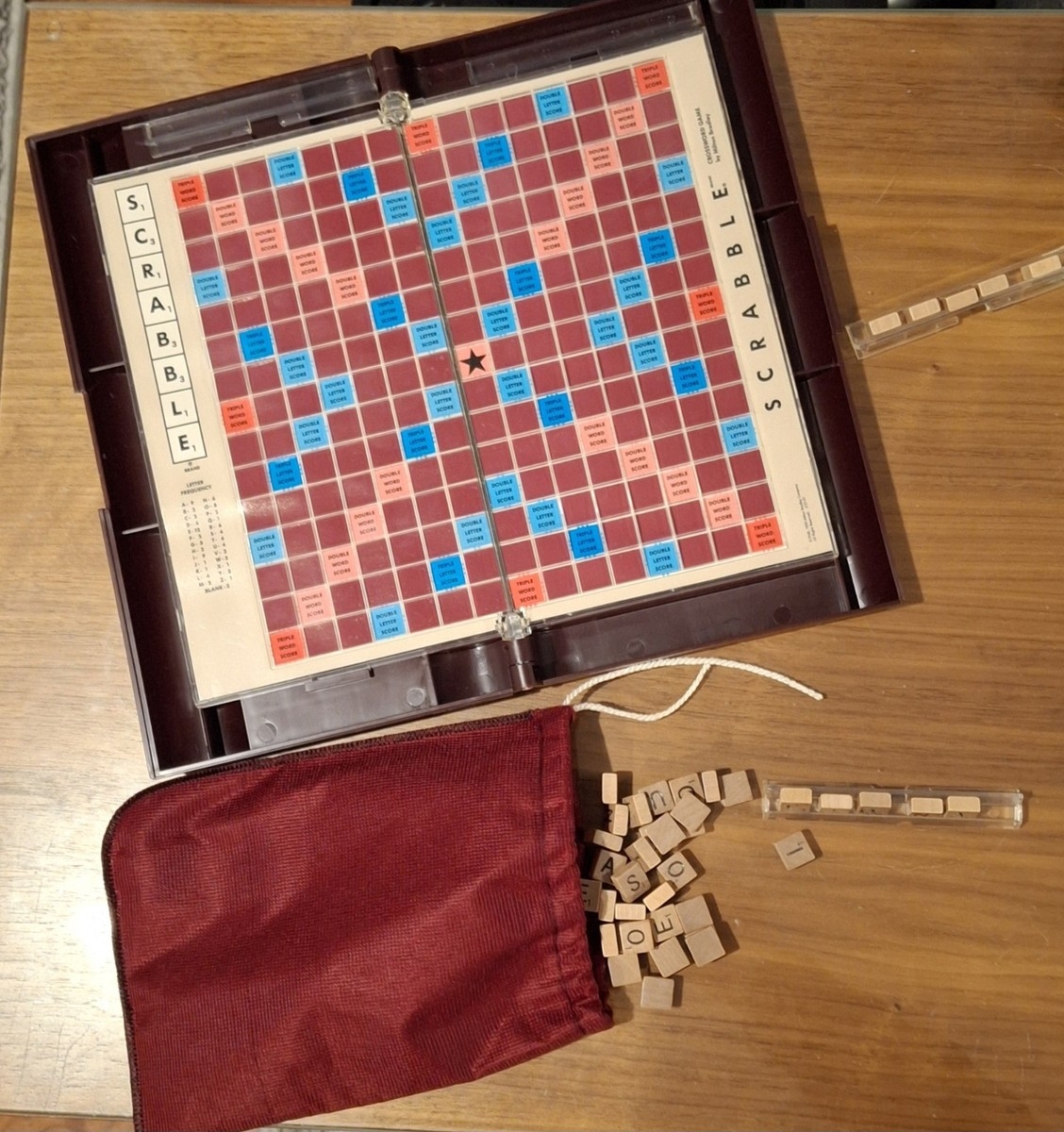 Vintage 1990 Scrabble Deluxe Travel Edition Crossword Game Milton Bradley EBay
