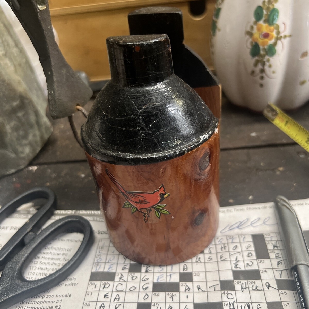 Vintage Wooden Napkin Holder Moonshine Jug Country Cabin Decor West Virginia EBay