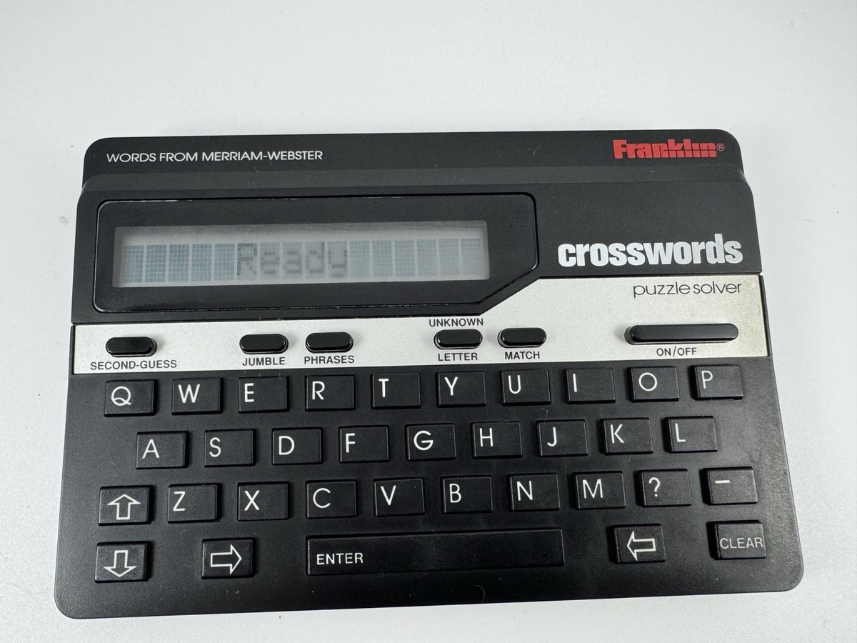 Vtg Franklin Crossword Puzzle Solver CW 50 W Instructions Travel Case Tested EBay