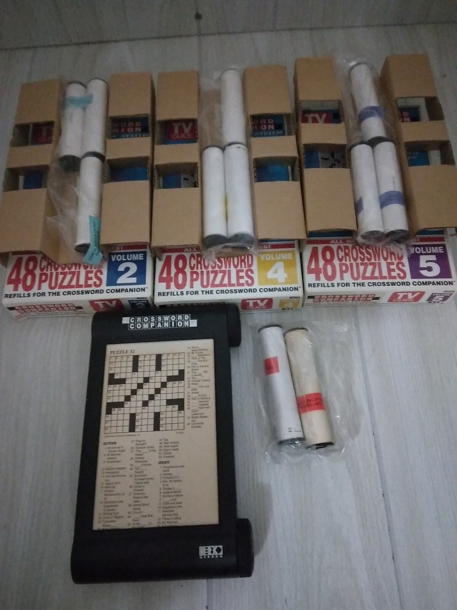Vtg TV Guide Crossword Companion Roll A Puzzle System Game With Extra Rolls 1994 EBay