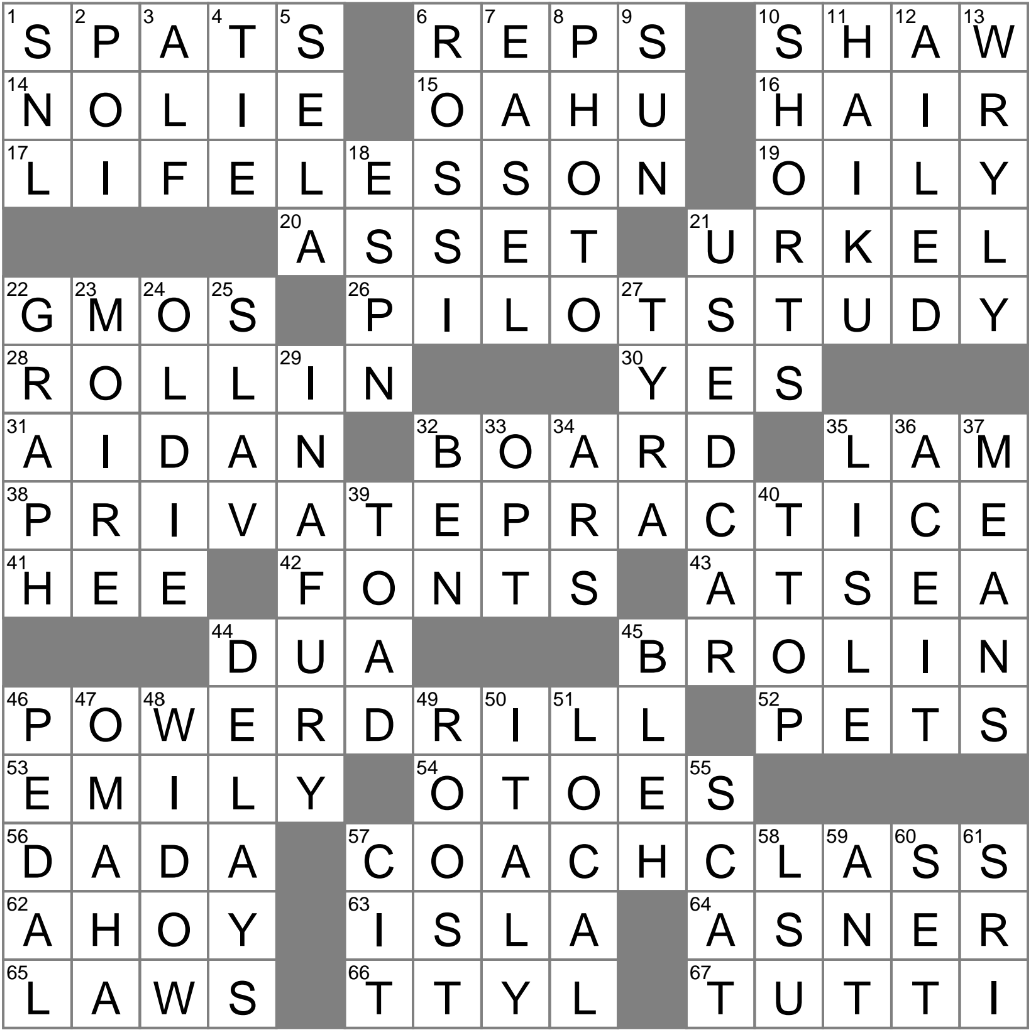 Wavy Pattern Crossword Clue Archives LAXCrossword