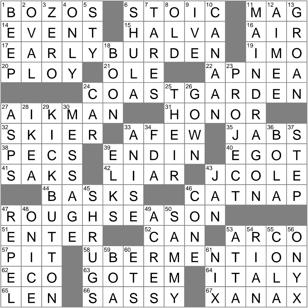Whirled Weapon Crossword Clue Archives LAXCrossword