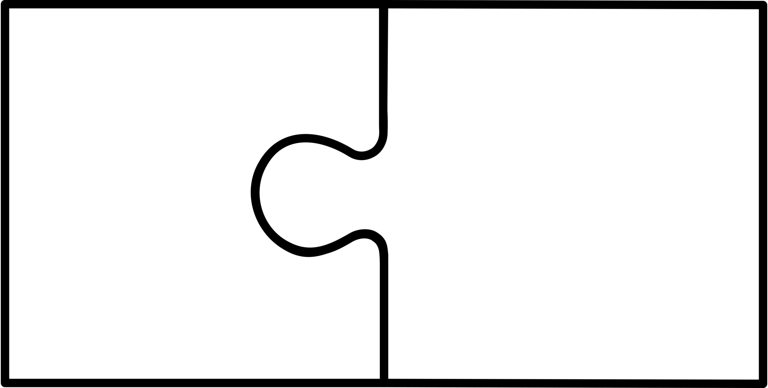 White Jigsaw Puzzle Of 2 Pieces Free Vector Clipart Images On Creazilla