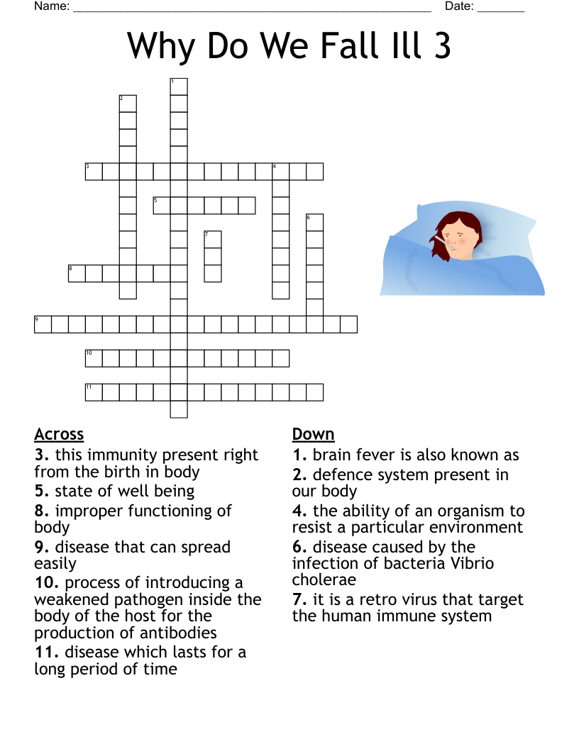 Why Do We Fall Ill 3 Crossword WordMint