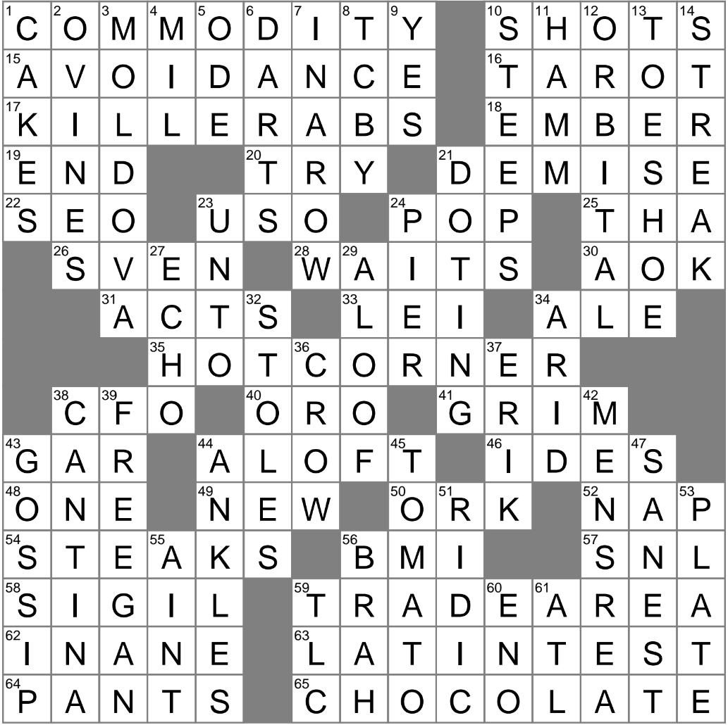 Wicked Pair Crossword Clue Archives LAXCrossword