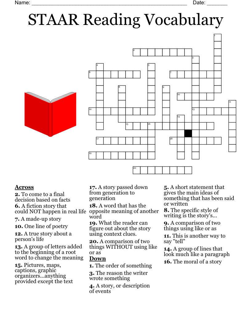 Word Recognition Crossword WordMint