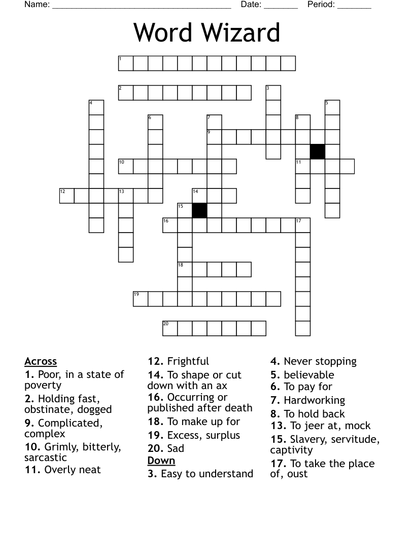 Word Wizard Crossword WordMint