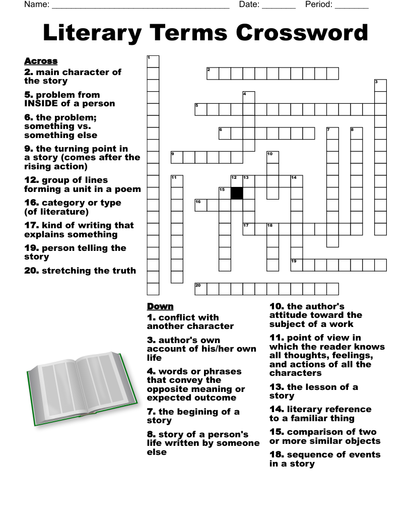 Year 8 English Crossword WordMint
